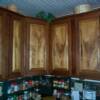 Book matched cabinet doors. Book matched means that the pieces are mirror image of each other. You can see more of this kitchen in our remodeling photos.