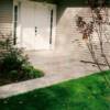 This sidewalk had suffered from some sever settling. We first built it up using overlay and filler. Then added an overlay to the whole thing, then textured and grouted.