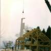 This is one of the first "SIP" (structurally insulated panels) panel being flown in.