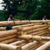 A Maple Island Log Home that we did the preparation and "rough in" work, other than setting the logs. 